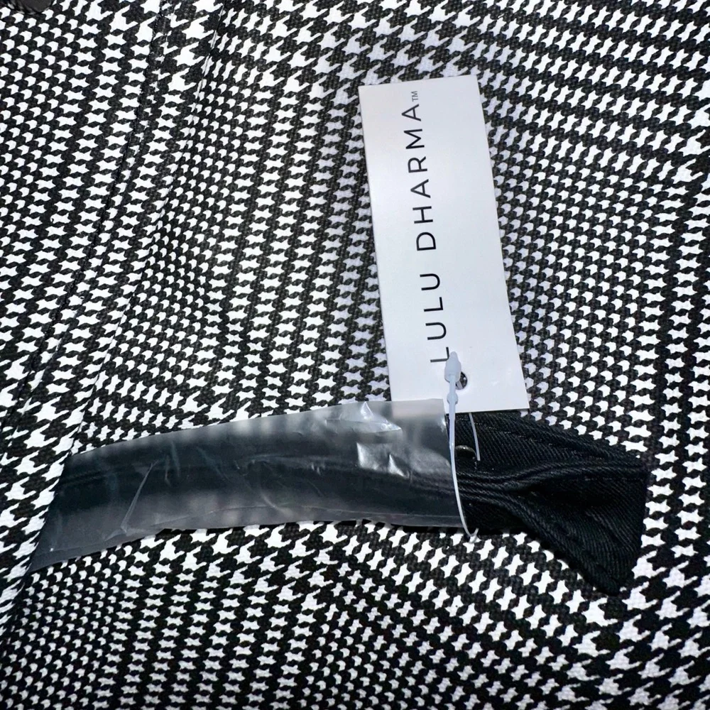 NWT LULU DHARMA Weekender Bag - Black and White‎ Plaid